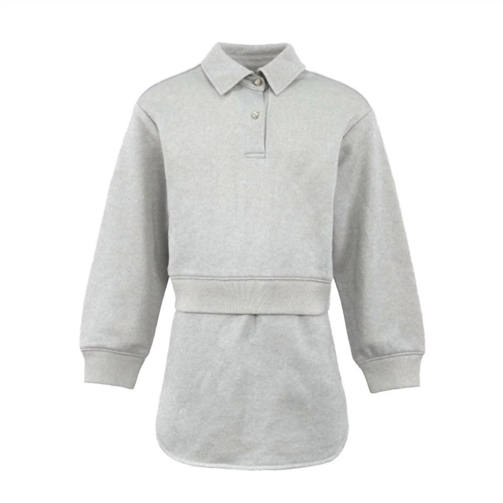 Lola + The Boys Silver Shimmer Kids Matching Sweatshirt & Skirt Set